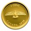 2020 Canada 1/10 oz Gold Tribute to Alex Colville: 1967 1 Cent